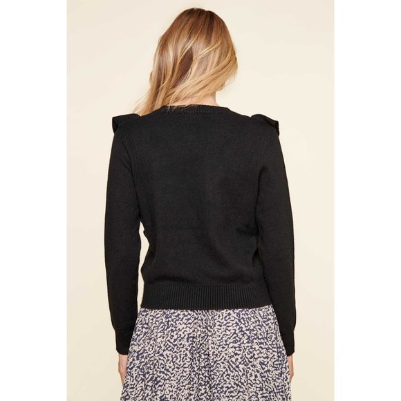 Wildfire Cable Knit Ruffle Sweater - Picture 3 of 3